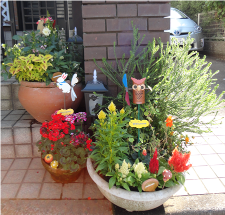 玄関のお花