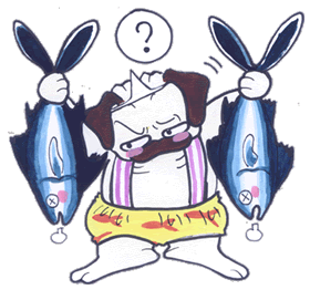 土産のマグロ.gif